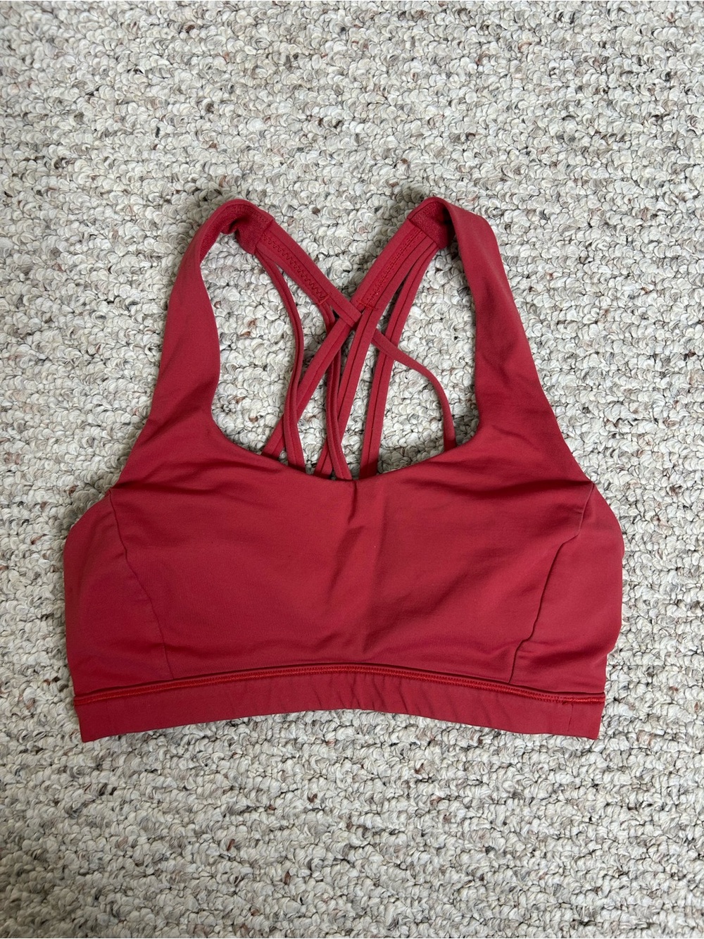 Lululemon Sport Bra Free to be Serene Bra Deep Ruby Size 4